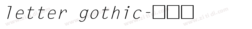 letter gothic字体转换
